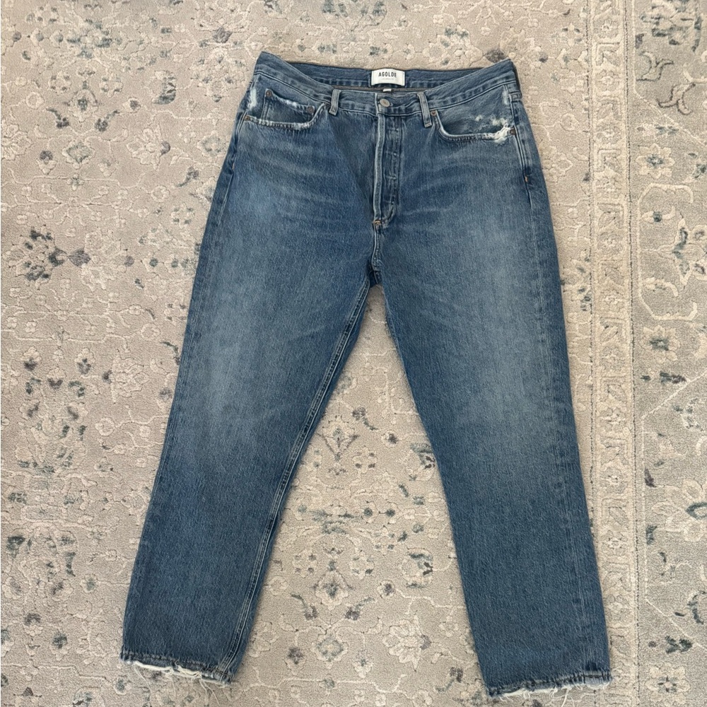 Agolde woman’s Straight Blue Jeans